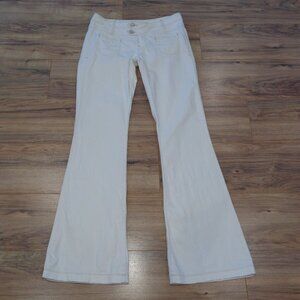 Lucky Brand Size 8 / 29 White Cotton Blend New Women's Flare Jeans